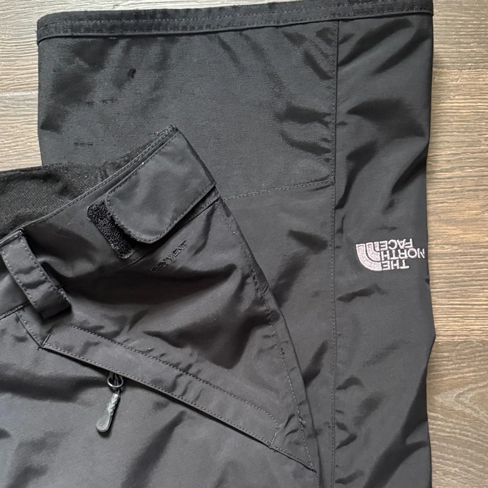The North Face Women’s TNF Black Snow Pants Large Waterproof Ski Snowboard - Picture 6 of 8